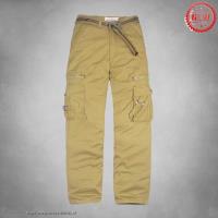 heren abercrombie fitch lang cargo broek pocket band khaki Nieuwe Goedkope z01zg380